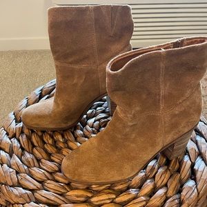 Suede booties lucky brand barley worn.